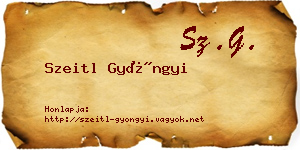 Szeitl Gyöngyi névjegykártya