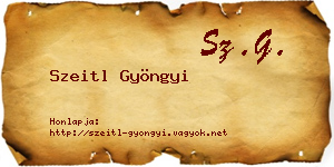 Szeitl Gyöngyi névjegykártya